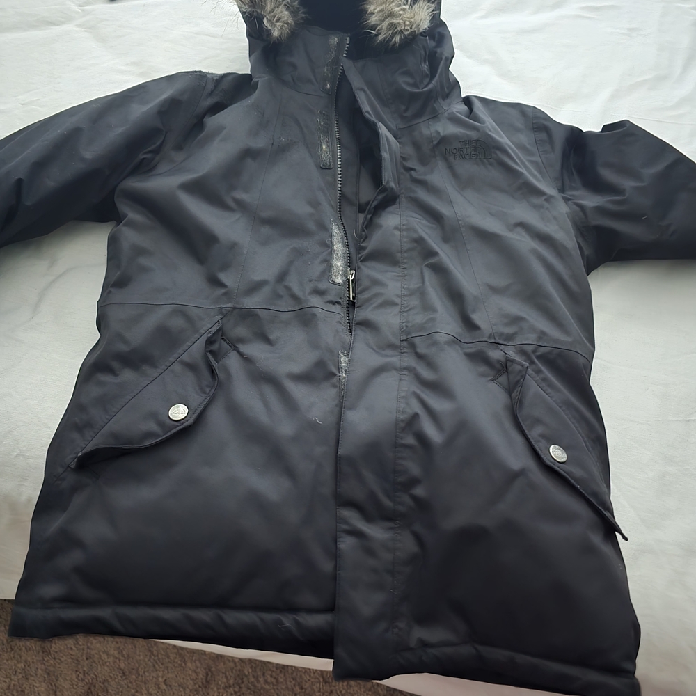 The North Face Black Puffer Jacket with Fur Hood